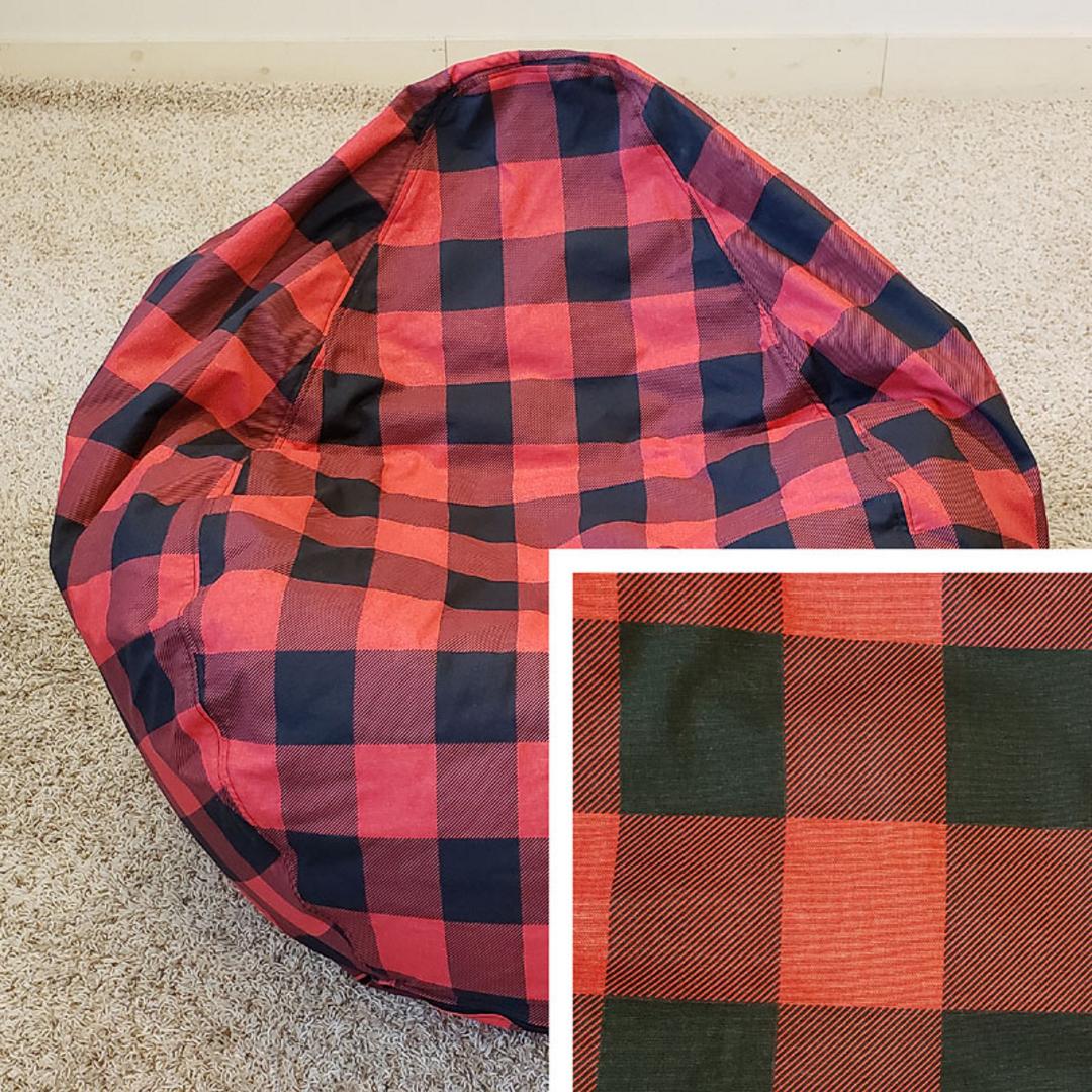 Plaid bean bag chair outlet